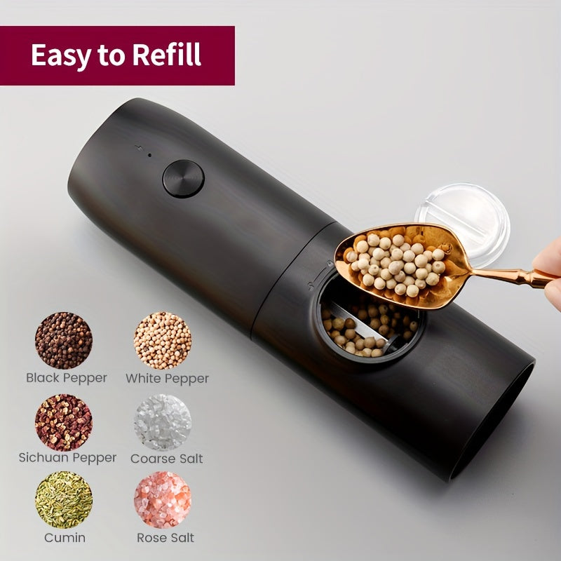 1pc Automatic Rechargeable Electric Pepper Grinder, 5.49cm X 4.98cmX7.08.