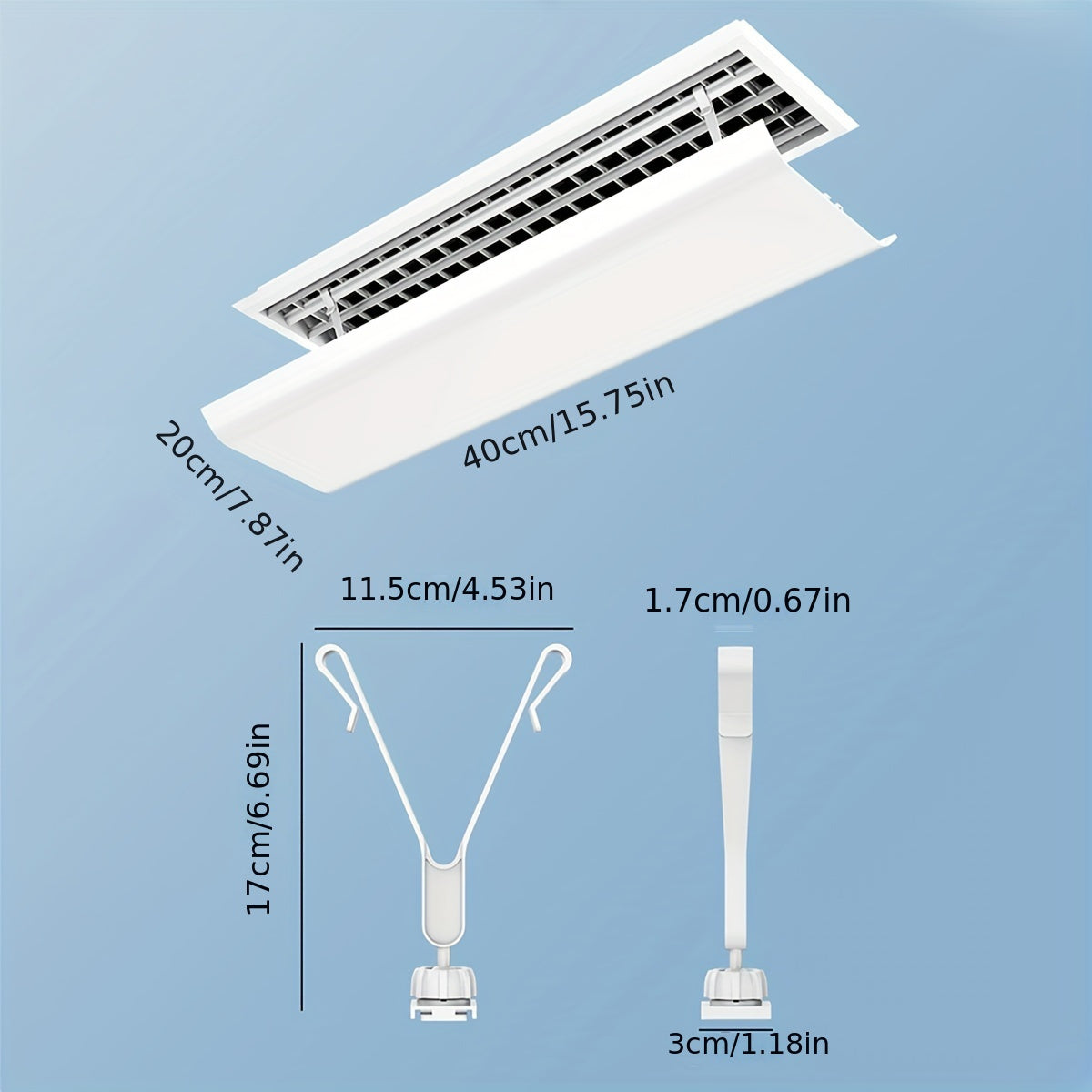 Air Deflector for Central Air Conditioner - No Electricity Required, Designed to Redirect Airflow and Improve Heating and Cooling Efficiency, Perfect for Vents in HVAC Systems.