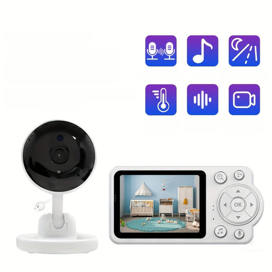 1 dona ANYAZHINENG HD Smart Monitor, Ikki tomonlama audio, 720P video, infraqizil tungi ko'rish, haroratni aniqlash, yig'lash va g'uvurlash ogohlantirishlari, uyqu qo'shig'i va smartfon bilan mos masofadan ko'rish imkoniyatlari bilan.