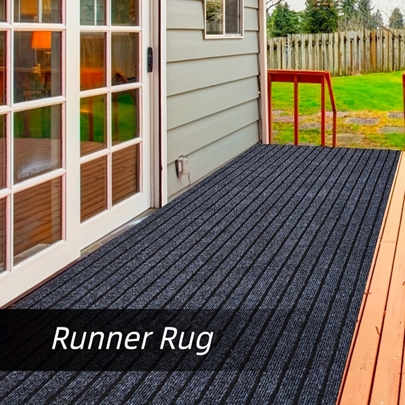 Non-slip laundry room carpet with rubber backing, washable indoor/outdoor runner carpet (1800G/㎡), ideal for entryways and balconies.