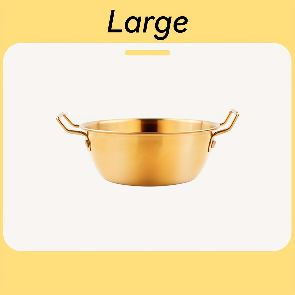 Durable stainless steel bowl with handles for versatile use, ideal for Asian cuisine.