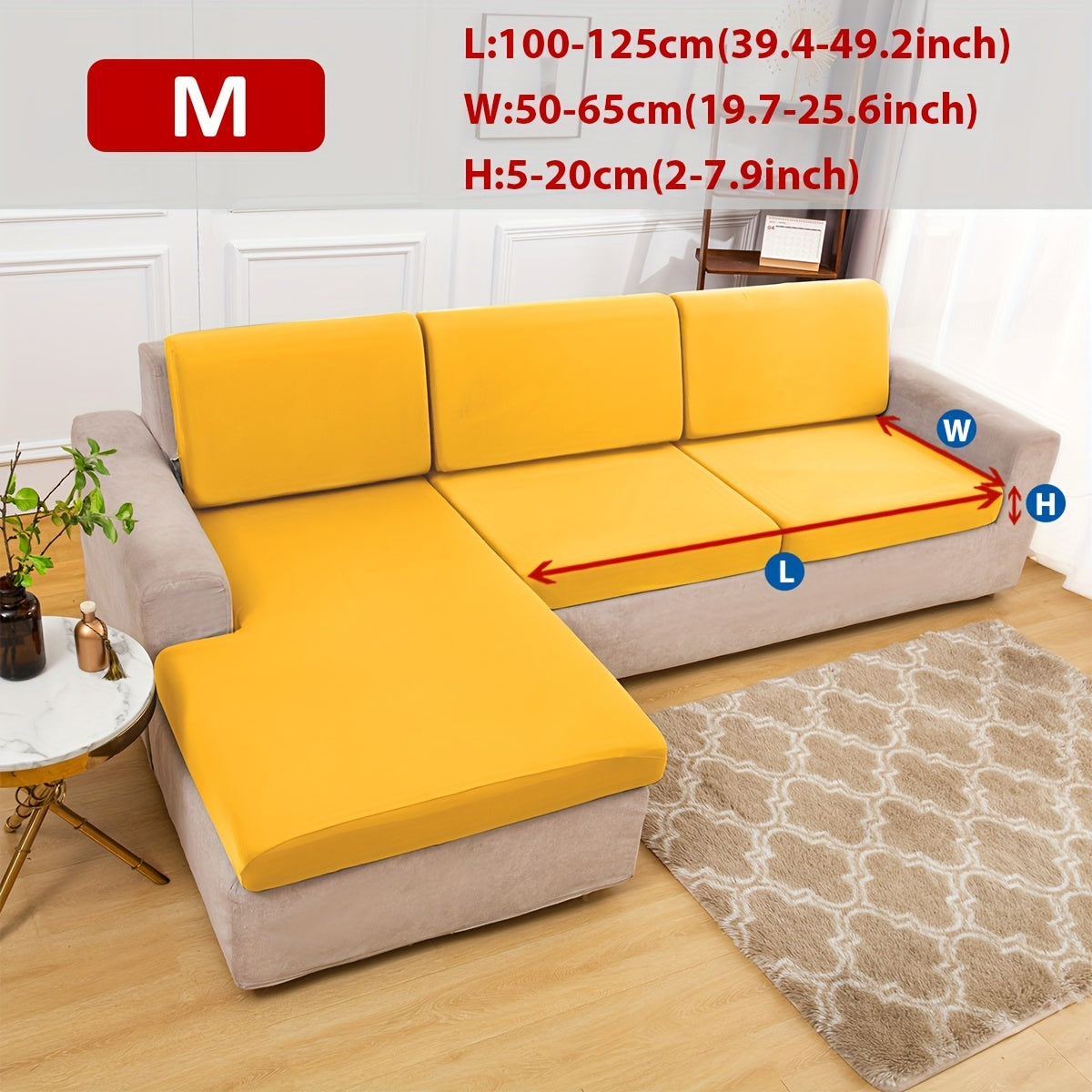 Classic Stretch Sofa Cover, Elastic Band Slipcover for Armchair to Sectional Sofas, Machine Washable Polyester and Spandex Blend, Fits Single to Four Seater Couches.