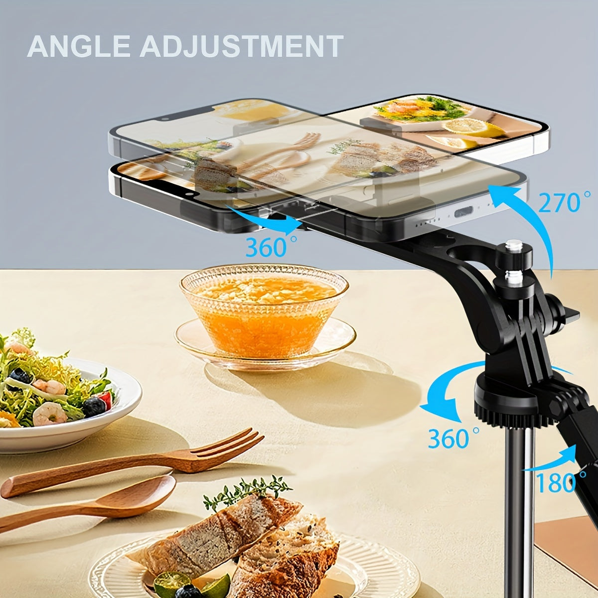 Smartphone selfie stick tripod for travel selfies and live streaming.