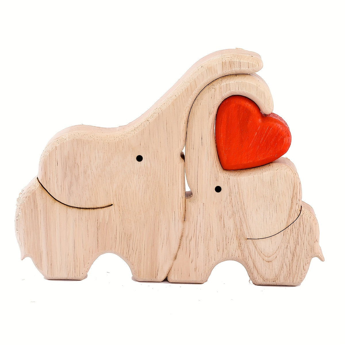 Wooden Elephant Puzzle for Family, Beautifully Crafted Desktop Decoration Perfect for Wedding, Christmas, Thanksgiving, or Valentine's Day Gift