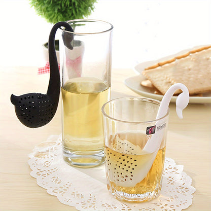 Creative Plastic Swan-Shaped Mini Tea Infuser - Stylish Tea Strainer for Loose Leaf & Blooming Teas, Essential Kitchen & Dining Accessory, Tea Lover's Must-Have