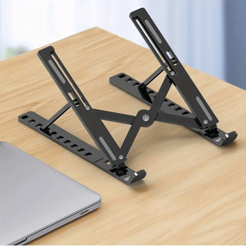 Single Fork Folding Laptop Stand, Ten Levels Adjustable, ABS Material