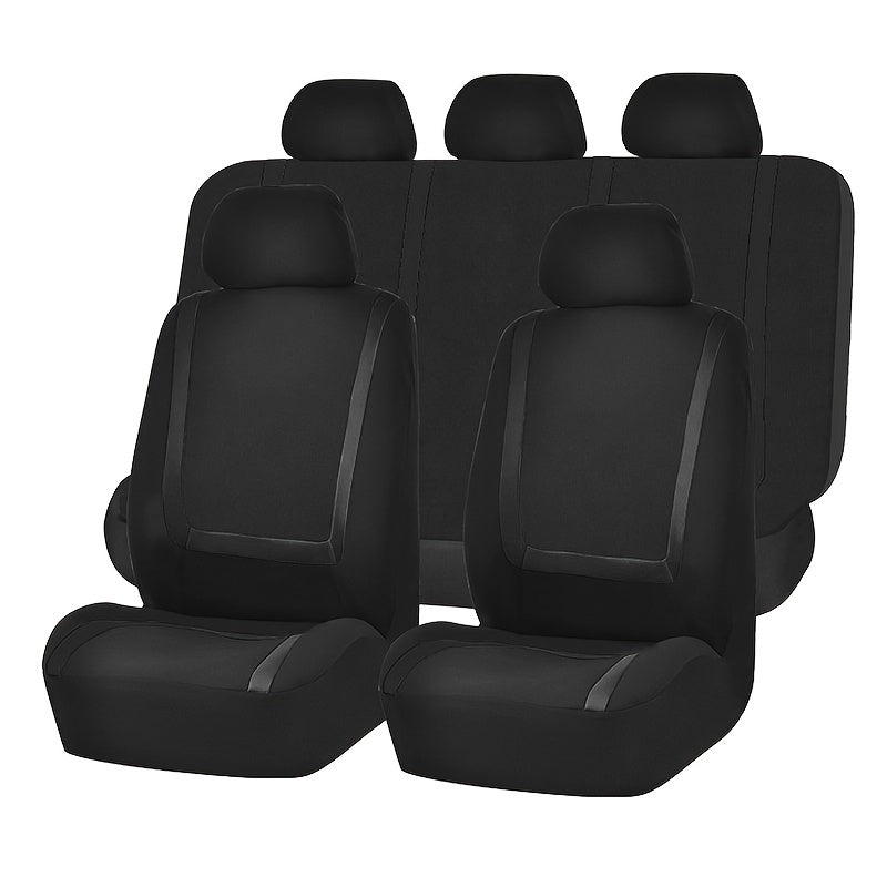 U-Design polyester car seat cover fits 5 seats.