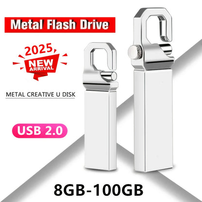 Metal USB flash drive with storage