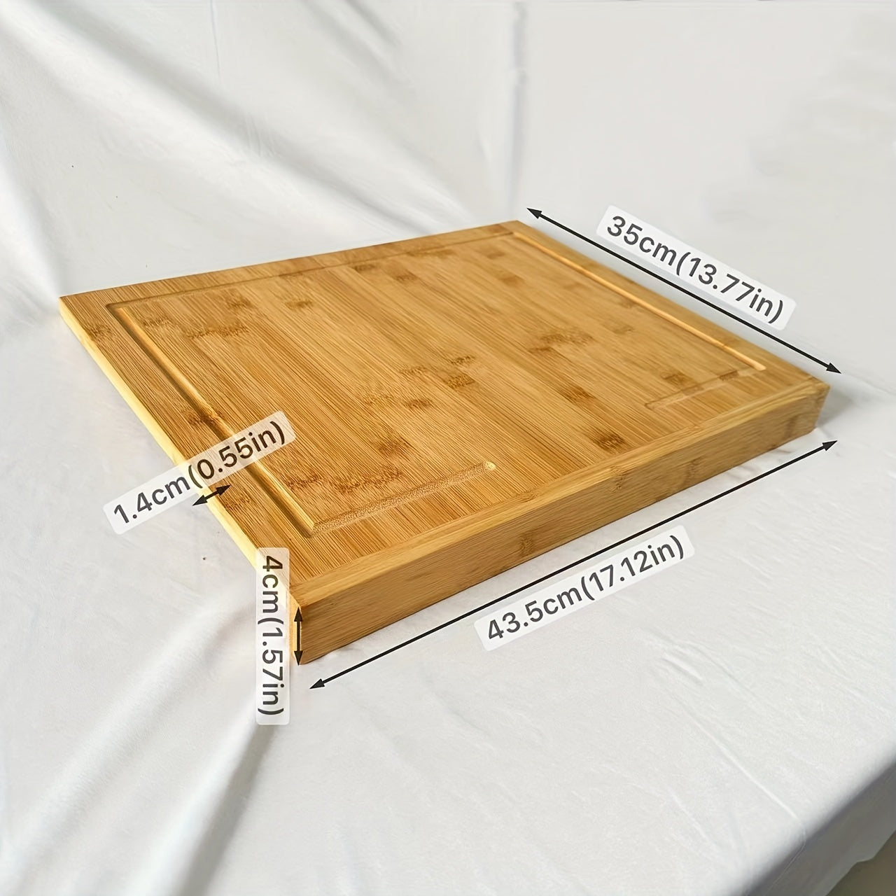 Aseptic Bamboo Cutting Board with Juice Groove - Mold-Resistant and Durable, Ideal for Cutting Fruits & Vegetables, Great Kitchen Gift for the Holidays