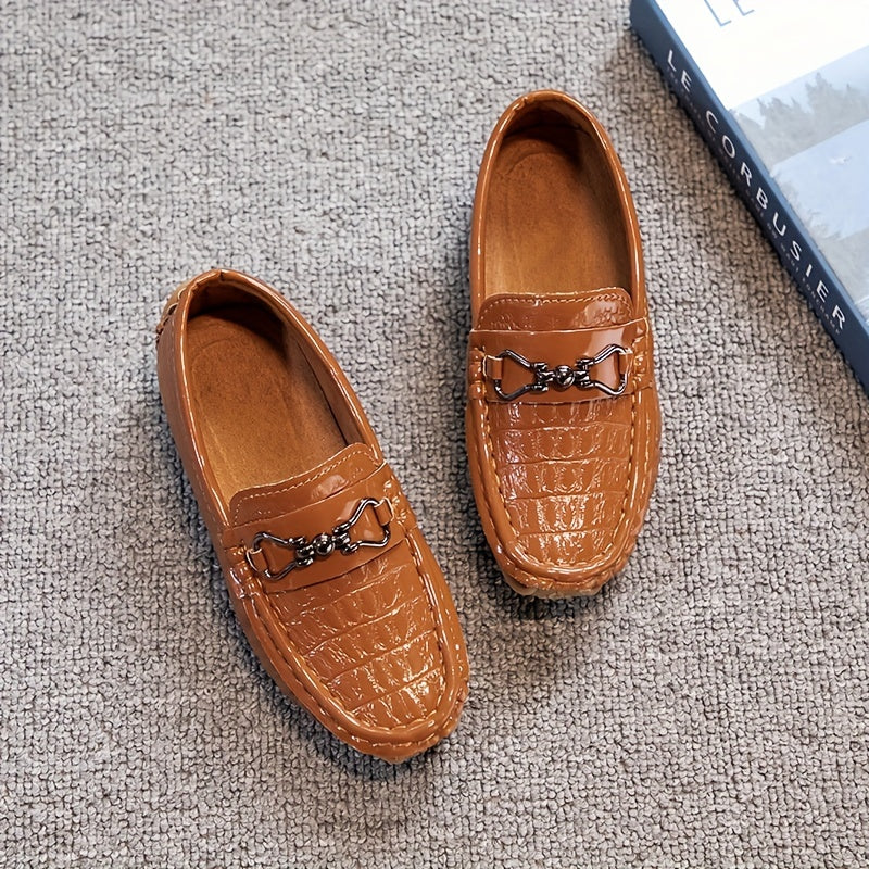 New summer 2022 boys' loafers - slip-on shoes for toddlers and older children in British style.