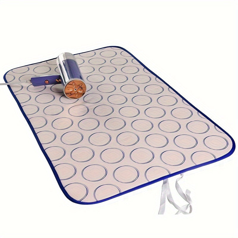 This three-piece set includes a high temperature resistant foldable ironing pad, ironing insulation net, and silicone ironing pad. It provides layered protection, waterproof steam insulation, and is portable for travel or home use.