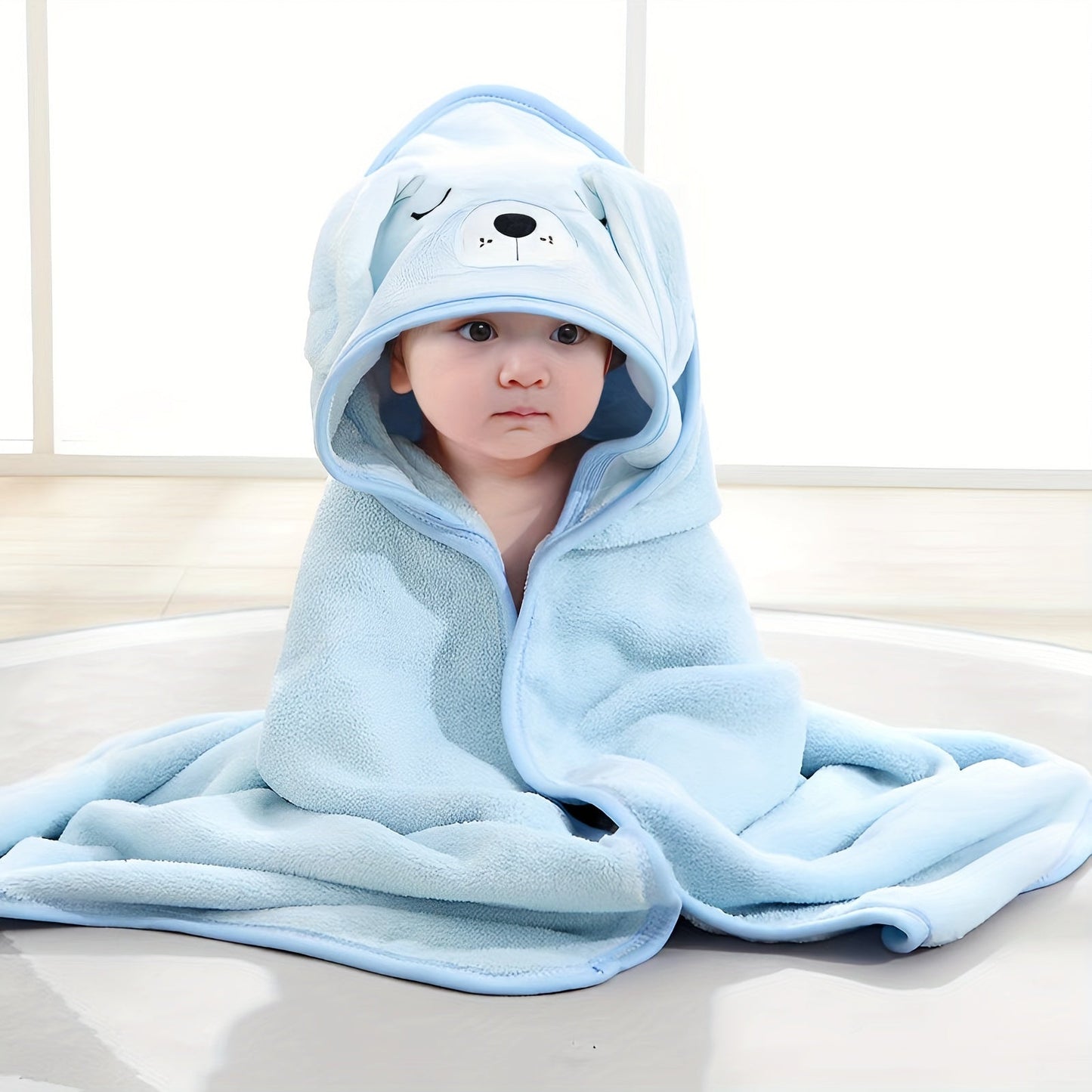 Soft hooded bath towels for kids with cute cartoon animal design, suitable for all seasons. Great gift for Christmas, Halloween, and Children's Day.