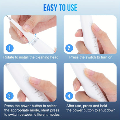 Portable six-in-one electric toothbrush kit with gentle brush head and teeth scaling beauty tool for easy use and personalized smile perfection.