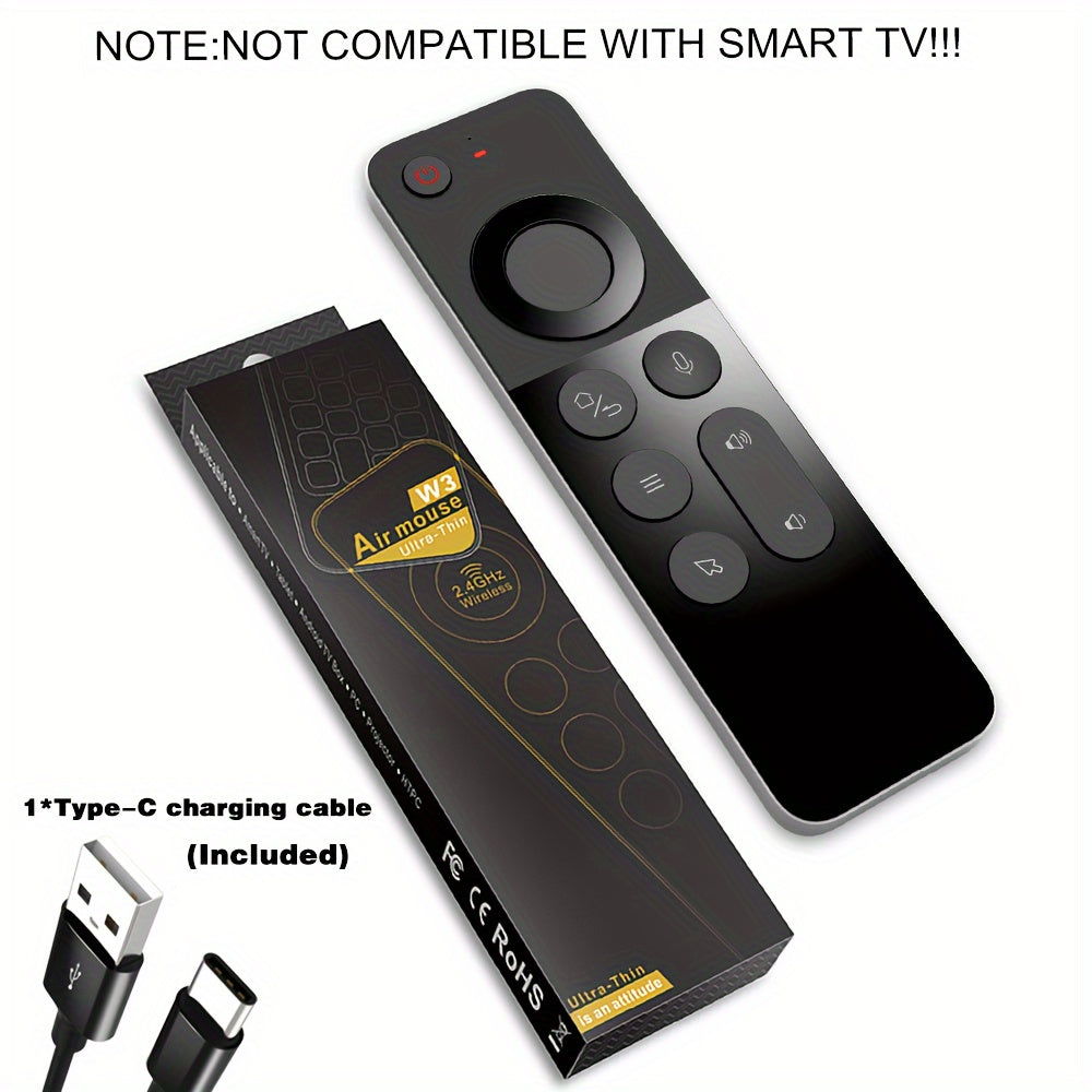 W3 Air Mouse Remote with Voice and Motion Control, Keyboard, Infrared, and Learning Function.