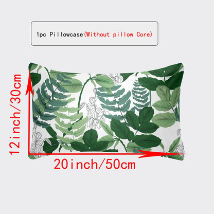 [Top Pick] Luxuriously Soft & Breathable Pillowcase - Featuring Envelope Closure and Multiple Size Options (30x50, 51x66, 50x75) - Stylish Floral & Botanical Patterns in White, Silver, Red, Purple, Grey, Pink, Lucky Clover, Maple Leaf, and Green Plants -