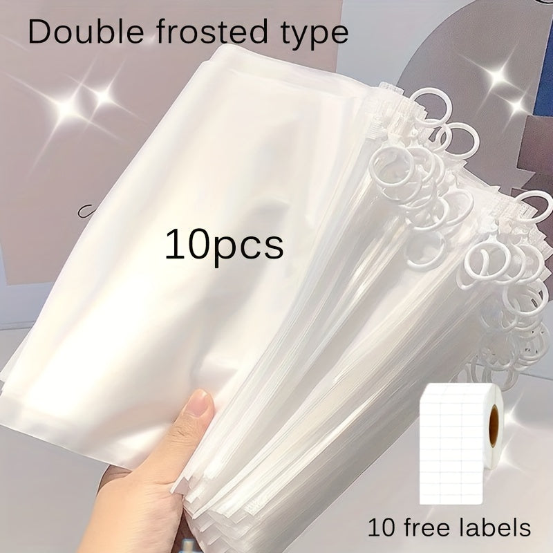 Choose from 10, 30, or 50 pieces of versatile and durable storage bags for small items. These practical packaging bags are perfect for organizing various items. The multi-functional frosted design makes it easy to see inside, and the waterproof pull ring