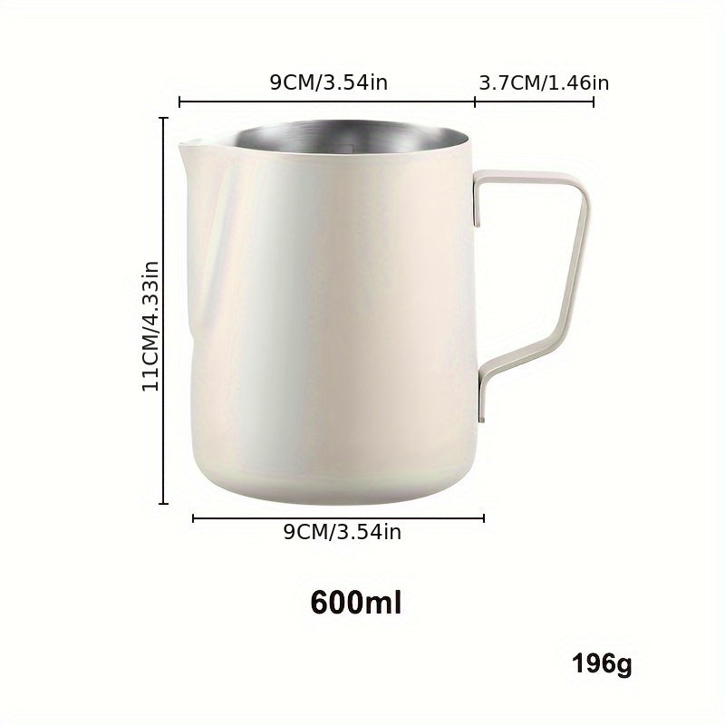 Stainless Steel Milk Frothing Pitcher - Available in 12oz or 20oz sizes | Great for creating Espresso, Cappuccino, & Latte Art | The perfect gift for coffee lovers | Suitable for home, office, or coffee bar use | Essential coffee accessory