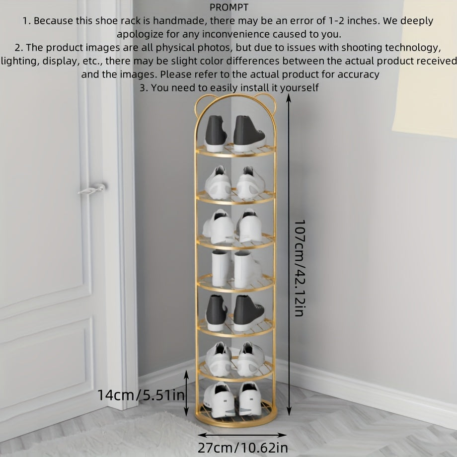 Compact Shoe Rack for Kids - Sturdy Metal, Multi-Level Storage Solution for Home & Dorm, White, Over-the-Door, Slim Design, Shoe Storage Unit