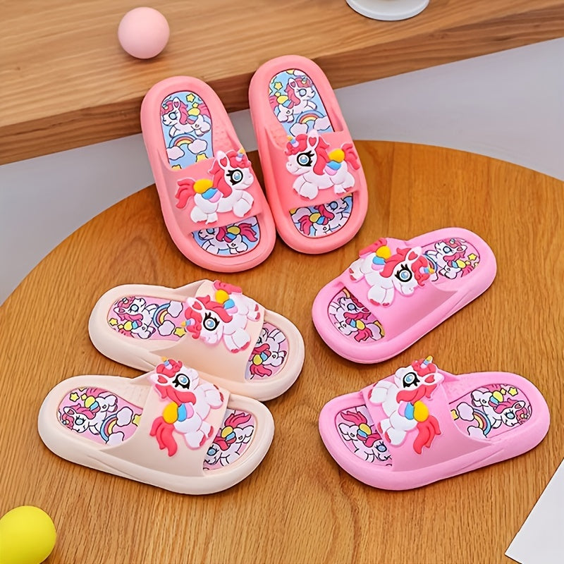 Kids' adorable cartoon slippers with anti-slip features, suitable for all seasons. Great for indoor and outdoor use.