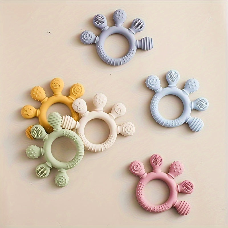 Silicone Teething Toy for Babies: BPA-Free, Food Grade, Safe for 0-3 Year Olds