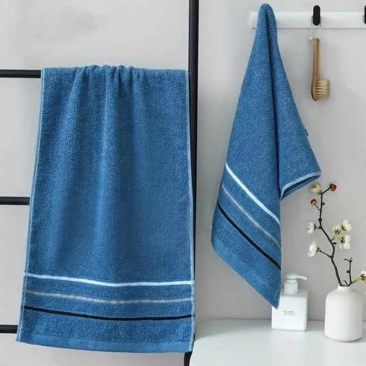 Thick and Soft Cotton Towel Ideal for Daily Household Use, Suitable for Adults and Kids, Perfect for Couples, Great for Face Washing and Absorbing Water, Skin-friendly.