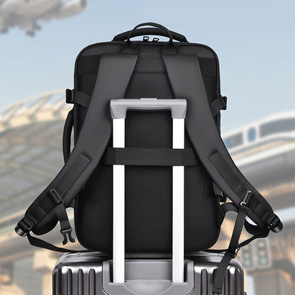 New multifunctional men's backpack made from durable nylon fabric. Suitable for short trips and convenient business travel, featuring multiple pockets and large capacity. Perfect for