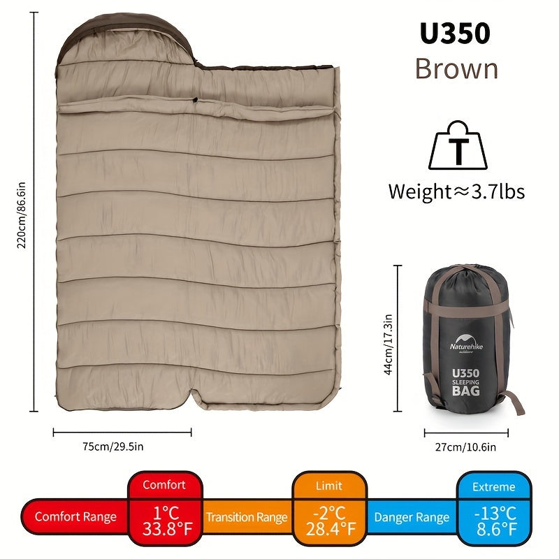 Naturehike U Series Envelope Sleeping Bag with Hood thermal sleeping bag