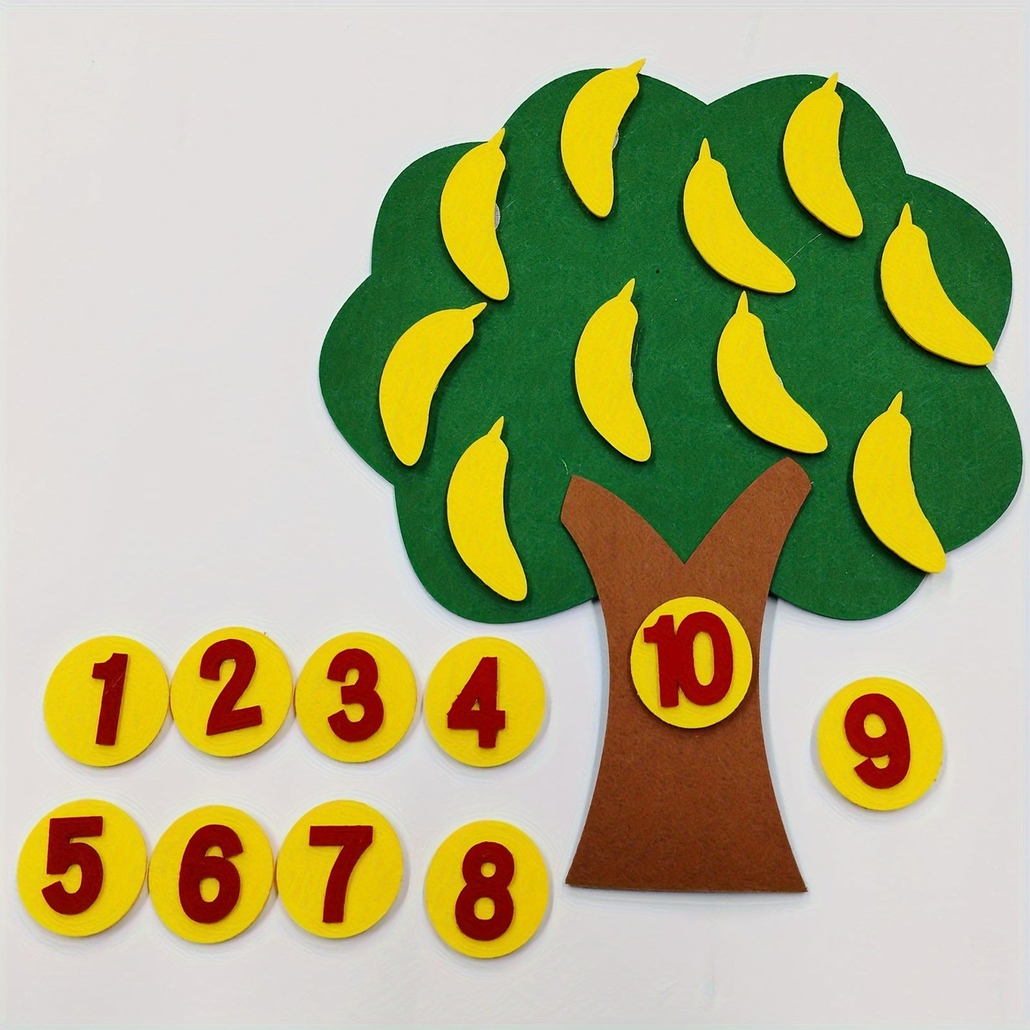 Educational Apple Tree Felt Board for Learning Numbers, Counting and Math Games for Kids in Preschool and Kindergarten, Includes Counters and Manipulatives for Hands-on Learning Fun