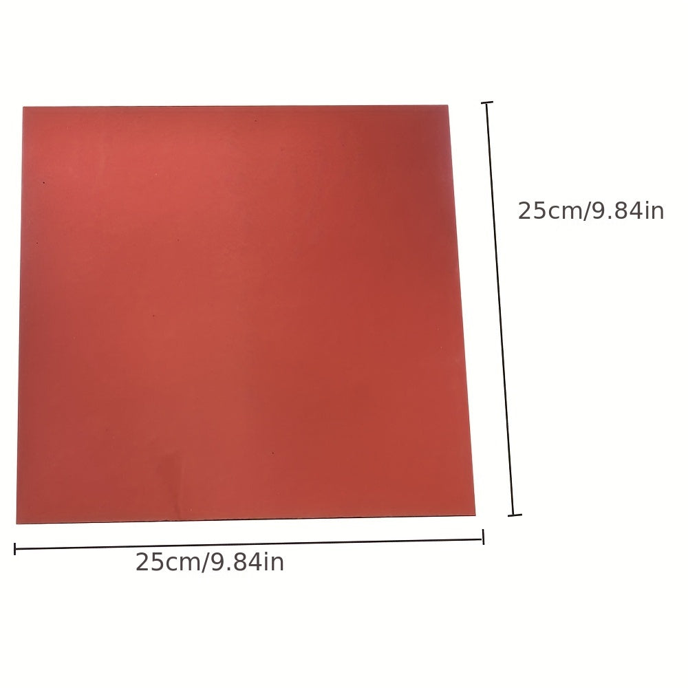 Durable Red Silicone Foam Pad for High Temperatures - Fireproof and Shock-Absorbing Sealant for Heat Press and Screen Print Machines. Great for Flatbed Transfer and Pressing. Waterproof and Non-Slip with Smooth Texture. Made with Silicone for