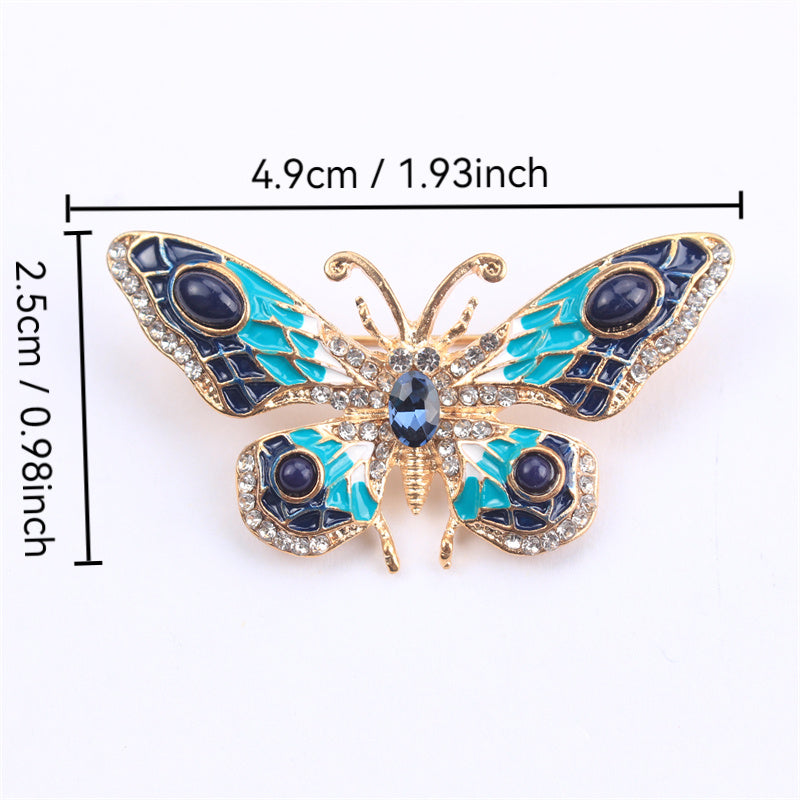 Stylish Rhinestone Butterfly Brooch - A Versatile and Fashionable Addition to Your Wardrobe, Purses, and Headwear