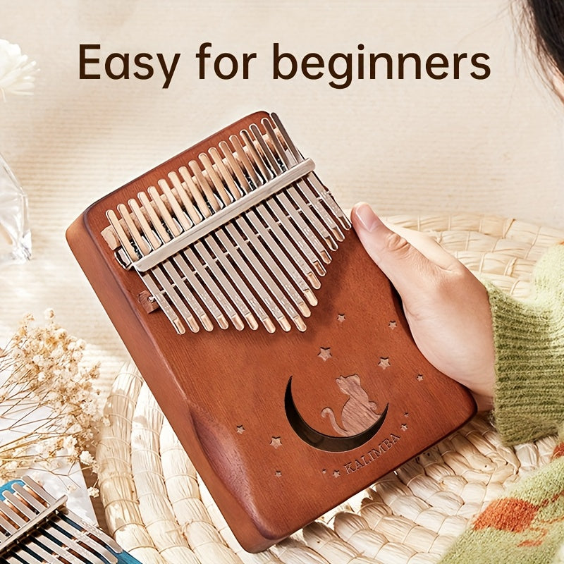 Easy-to-learn 17-tone thumb piano kalimba, perfect birthday gift and popular musical instrument for beginners.