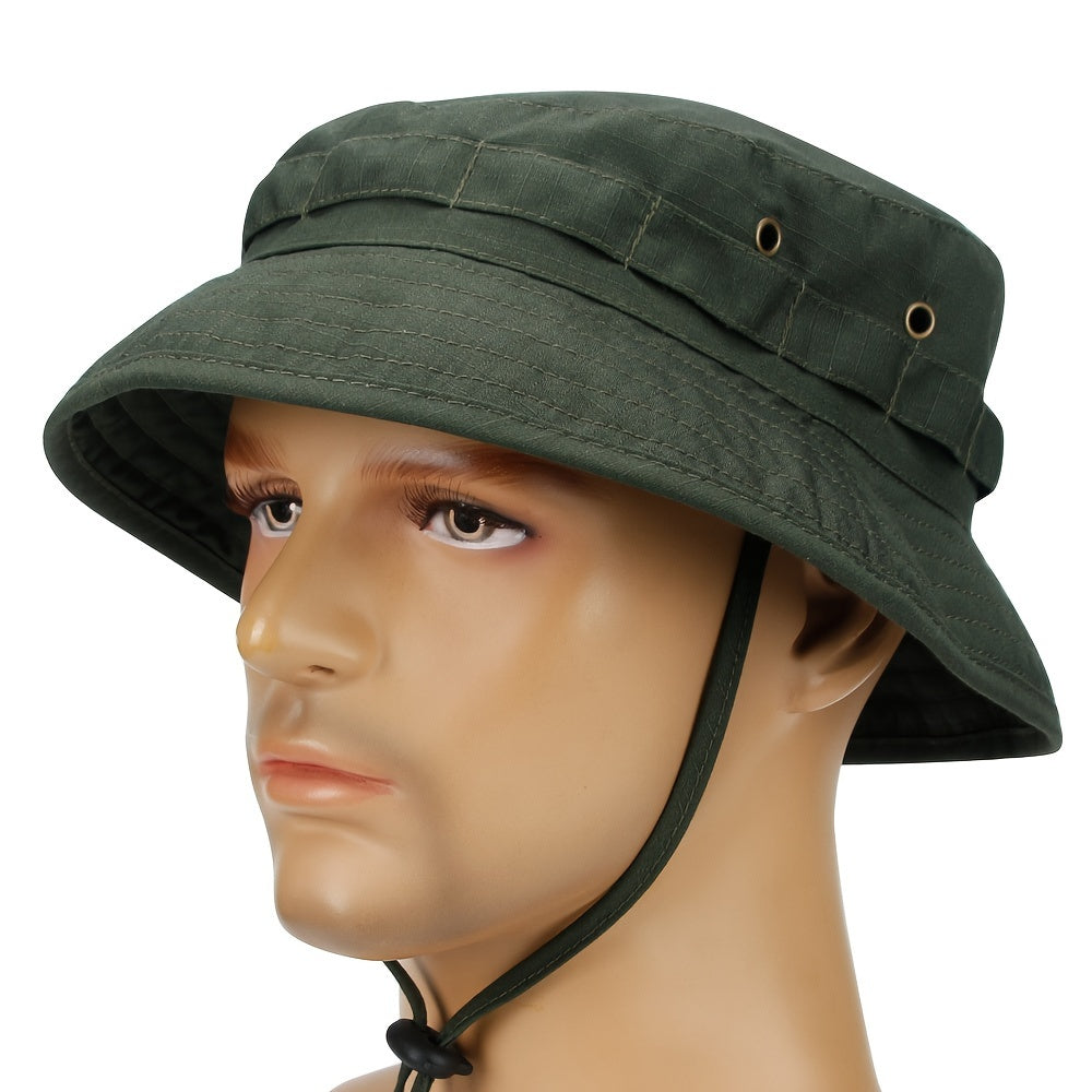 Space Souls Summer Bucket Hat with breathable mesh and sun protection, ideal for hiking and beach outings.