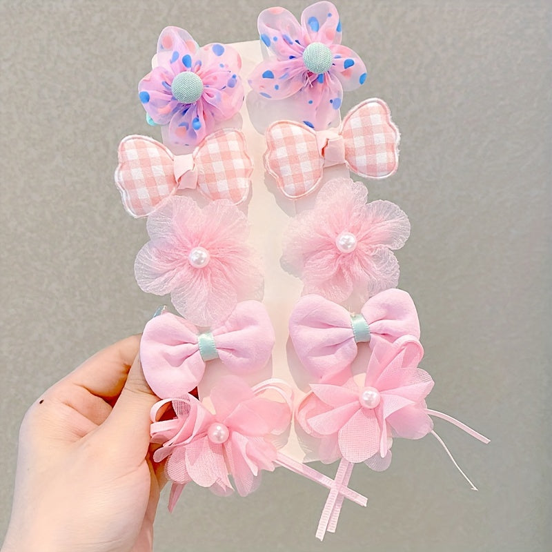 10 cute flower hair clips - ideal for girls' summer outings.