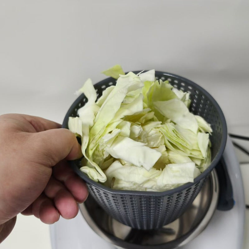 Stainless Steel Colander Basket Food Processor Accessory, Food-Grade Nylon Material, Ideal for Cooking, Food Handling, and Dining Purposes.