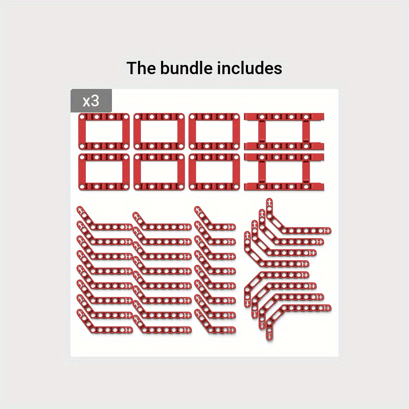 40 piece set of Technical Parts Beams for DIY building blocks, including Angular Beam Frame and Liftarm Brick accessories.