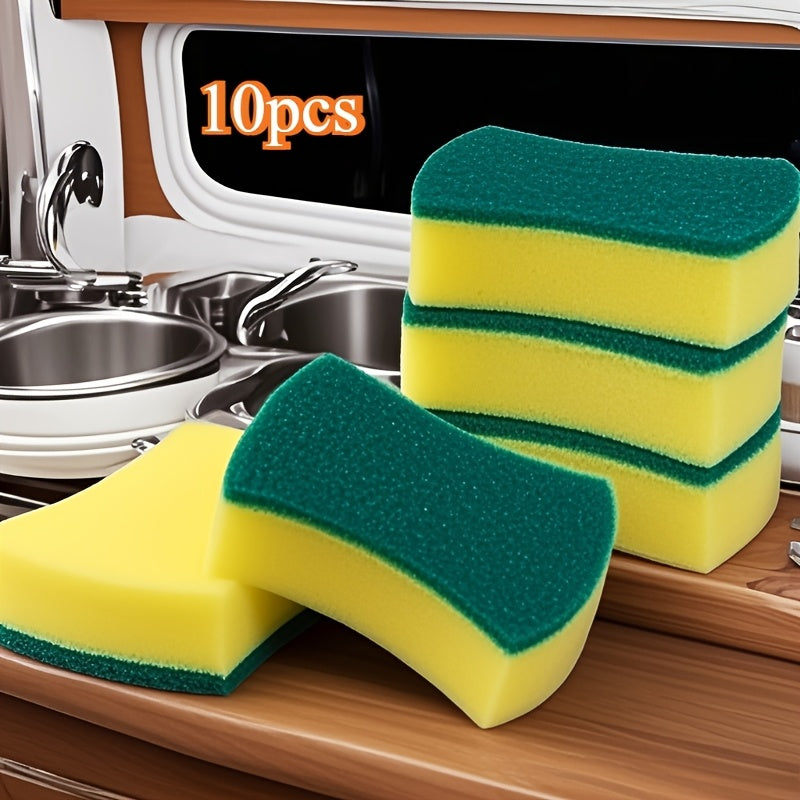 Get your hands on 10/12/24 high-absorbent cleaning sponges that effortlessly eliminate rust from spatulas and wipe away oil stains. These sponges are the perfect helper for home use and are essential for kitchen cleaning experts!