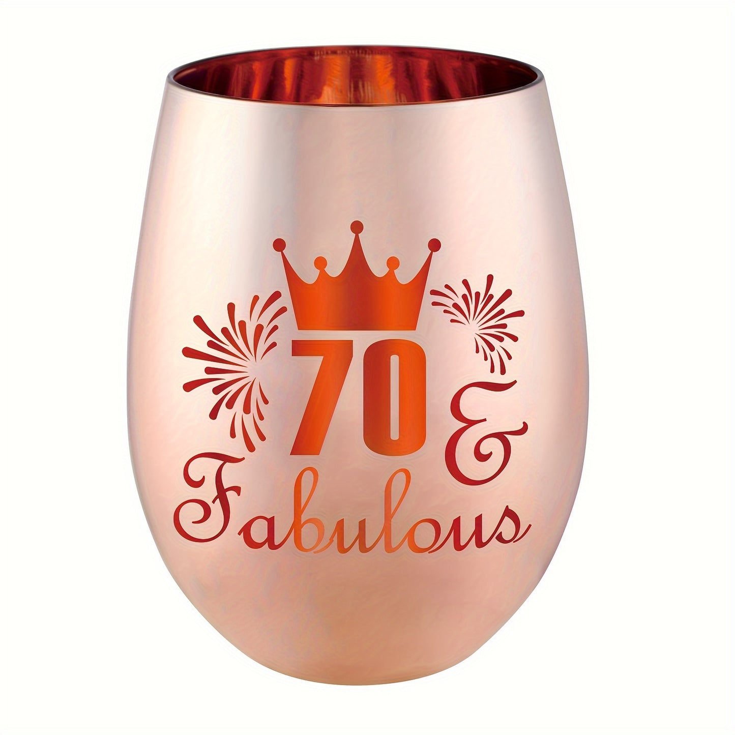 Stylish Glass Birthday Cup for Women - Ideal for 30th-70th birthdays - Durable and Reusable, Great for Home.