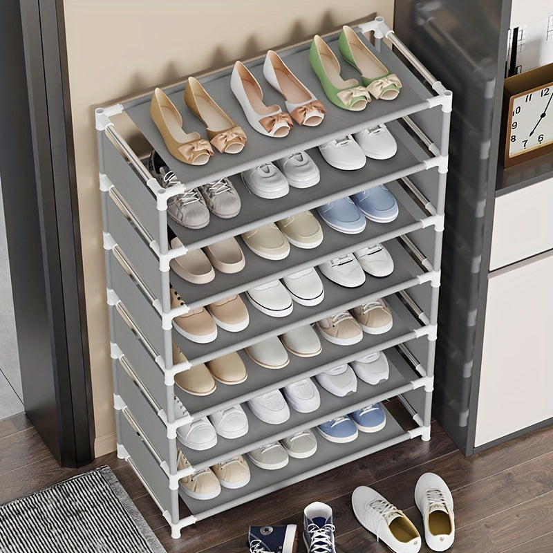 Versatile Non-woven Shoe Rack with Dust-proof Cover, Perfect for Organizing Shoes in Home, Bedroom, Dormitory, or Cabinet. Provides Economical and Simple Storage Solution.