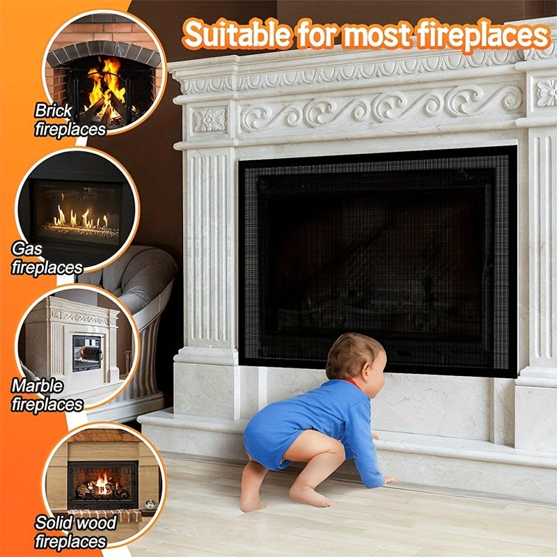 Protect your pet and child with our Fireplace Safety Screen made from PVC mesh. This Folding Fireplace Screen is easy to install and essential for your home heating and cooling accessories.