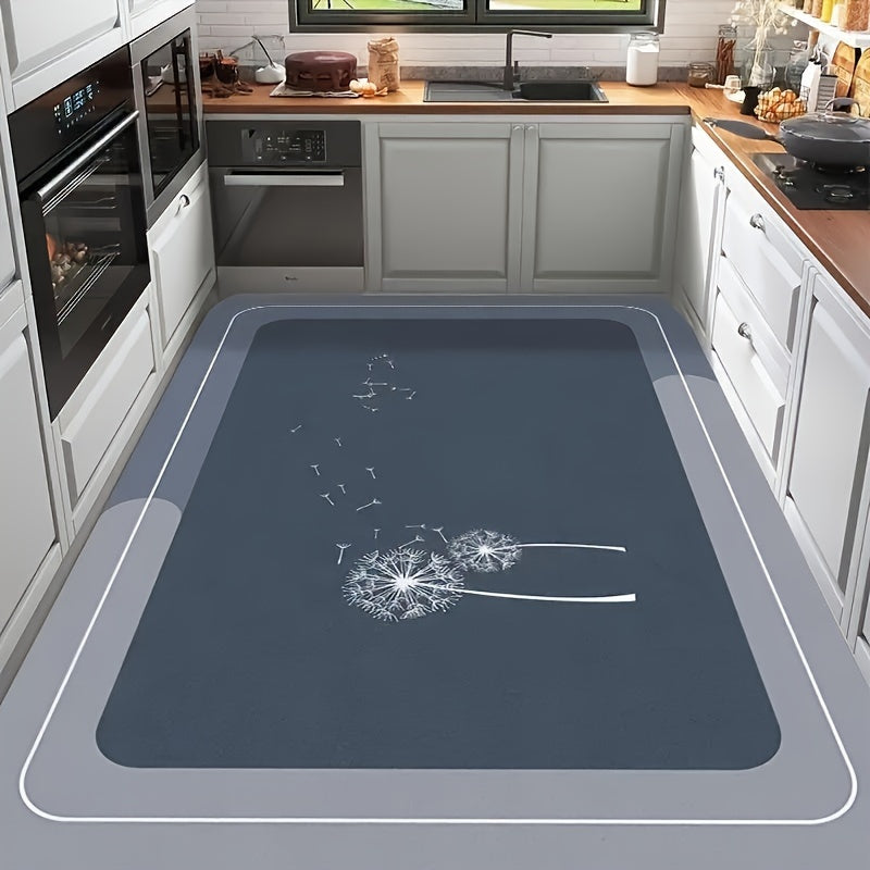 Top Choice: Super large absorbent floor mat with anti-slip features, perfect for the kitchen. This quick-drying diatomaceous mud mat is designed to prevent falls and provide superior grip.