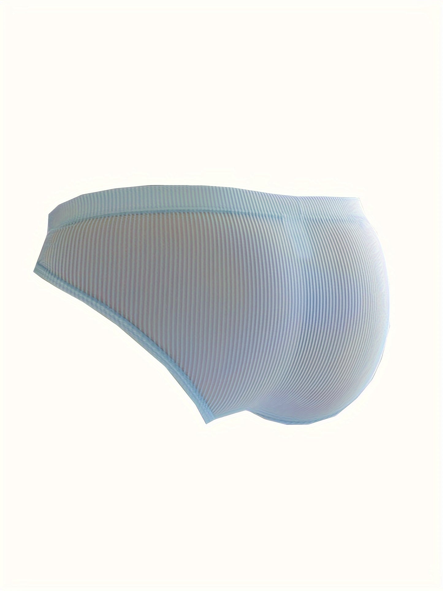 3 Men's Ice Silky Cool Briefs with Big Pouch Design in Black, Light Blue & White, Machine Washable.