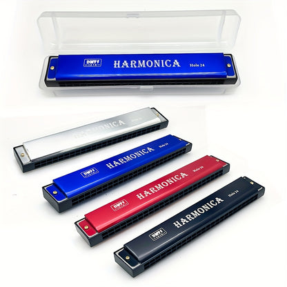 24-hole Metal Harmonica for Adults to Learn and Play