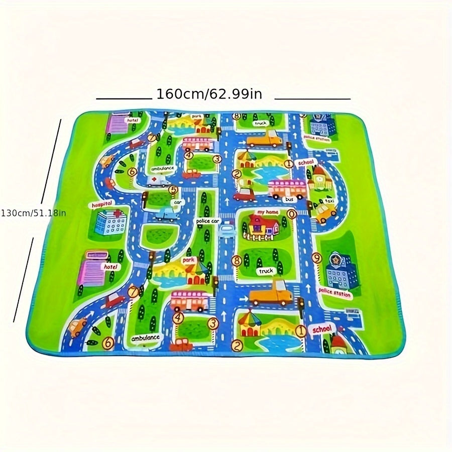 Односторонний ползунковый коврик из EVA-материала, размер 160*130*0.5 см, влагостойкий и водонепроницаемый игровой коврик