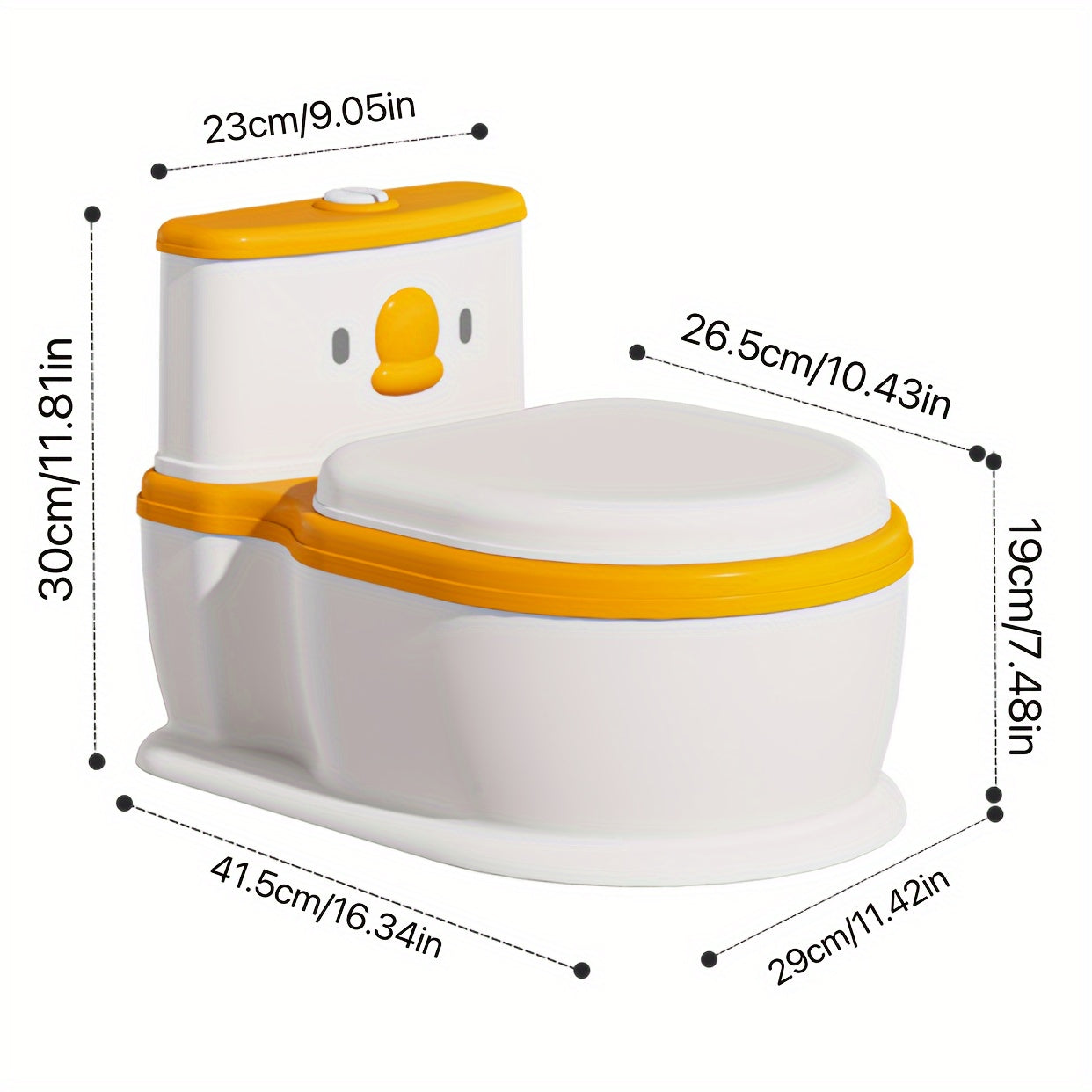 Creative Cartoon Design Portable Toilet for Kids - Fun Duck-Themed, Durable Plastic Potty Training Seat for Young Children