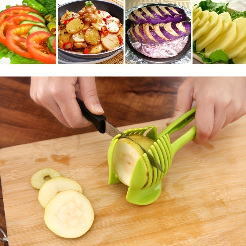 This kitchen slicer pliers are multi-functional, made of durable ABS material, suitable for cutting eggs, potatoes, tomatoes, lemons, and apples with ease. No electricity required, making it convenient for outdoor use. It is a portable and ideal tool for