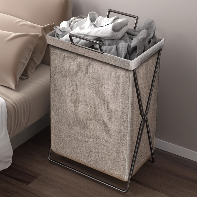 Spacious and versatile storage basket for dirty clothes that is foldable and moisture-proof, suitable for use in bedrooms, bathrooms, balconies, dormitories, and shelves.