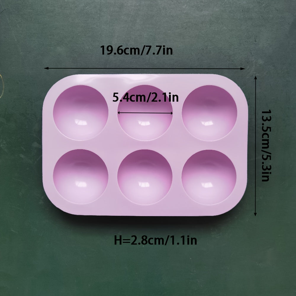 Silicone Mold with 6 Holes, Ideal for Making DIY Pudding, Chocolate, Candy, Desserts, Gummy, Handmade Soap, Polymer Clay, and Ice Cubes. Perfect for Cake Decorating and Baking Needs in the Kitchen.