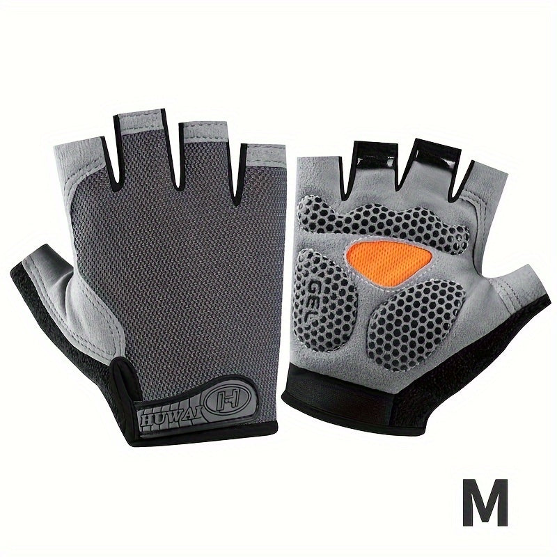 1 Pair of Ximax Half-Finger Fitness Gloves for Outdoor Sports, Non-Slip and Breathable