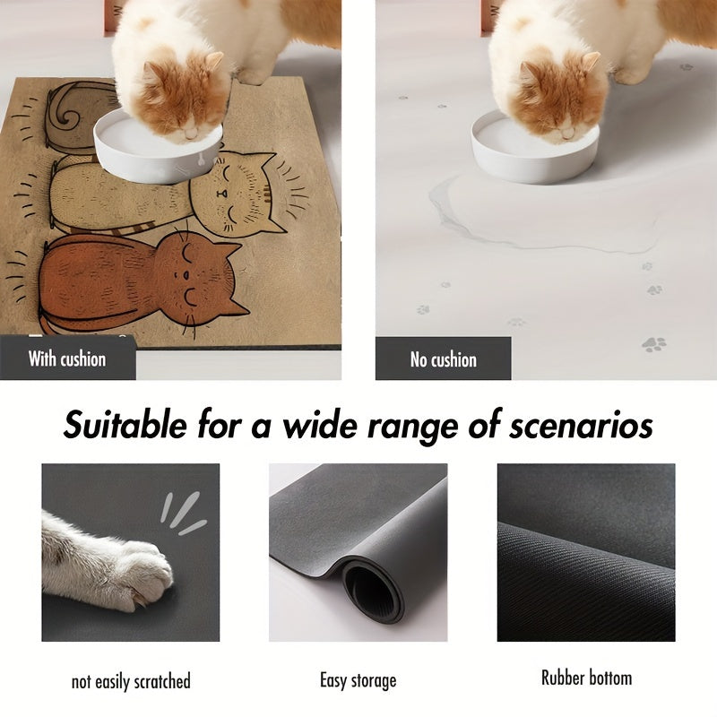 1pc Cute Cat Pet Placemat for Cats and Dogs, Suitable for All Seasons and Easy to Care.