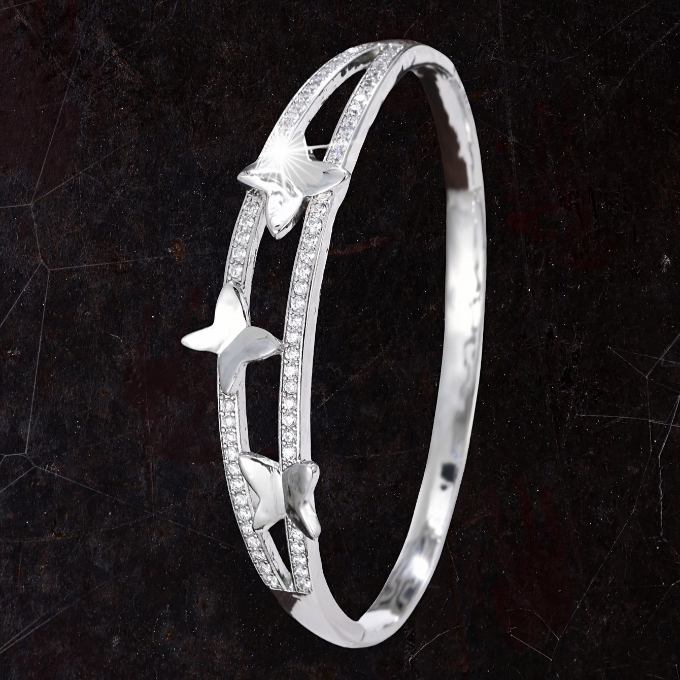 An elegantly designed bracelet featuring micro-inlaid synthetic zirconia, crafted in a minimalist INS style, is a hot-selling piece.